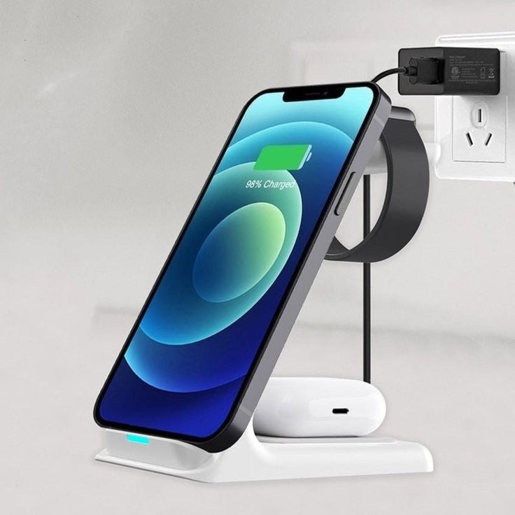 3 in 1 Wireless Charger Stand Fast Charging Station Dock