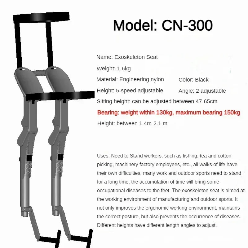 Wearable Lightweight Exoskeleton Seat